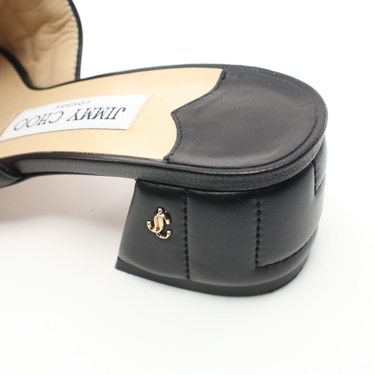 THEMIS FLAT サンダル レザー ブラック ジミーチュウ シューズ JIMMY CHOO