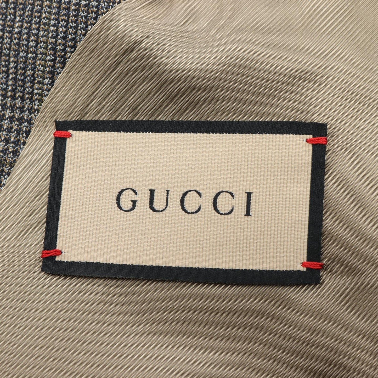 フォーマル ジャケット グレンチェック ウール グレー グッチ アウター GUCCI