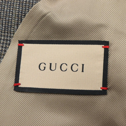 フォーマル ジャケット グレンチェック ウール グレー グッチ アウター GUCCI
