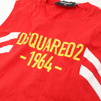 タンクトップ ロゴプリント コットン レッド マルチカラー ディースクエアード トップス DSQUARED2