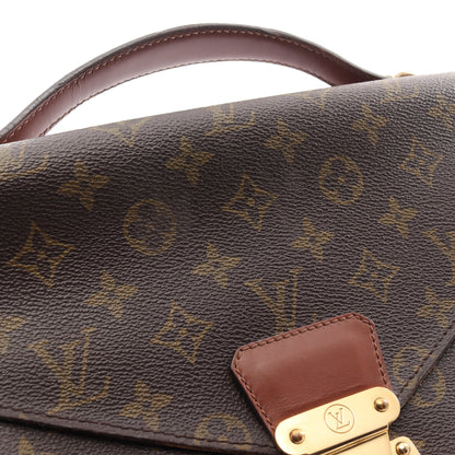 モンソー モノグラム ハンドバッグ PVC レザー ブラウン ルイヴィトン バッグ LOUIS VUITTON