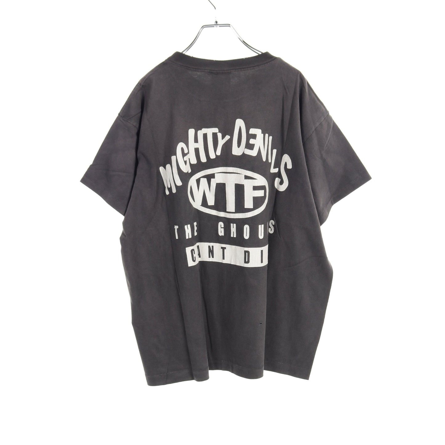 MIGHTY DEVILS Tシャツ コットン グレー ホワイト ダメージ加工 セント マイケル トップス SAINT MICHAEL