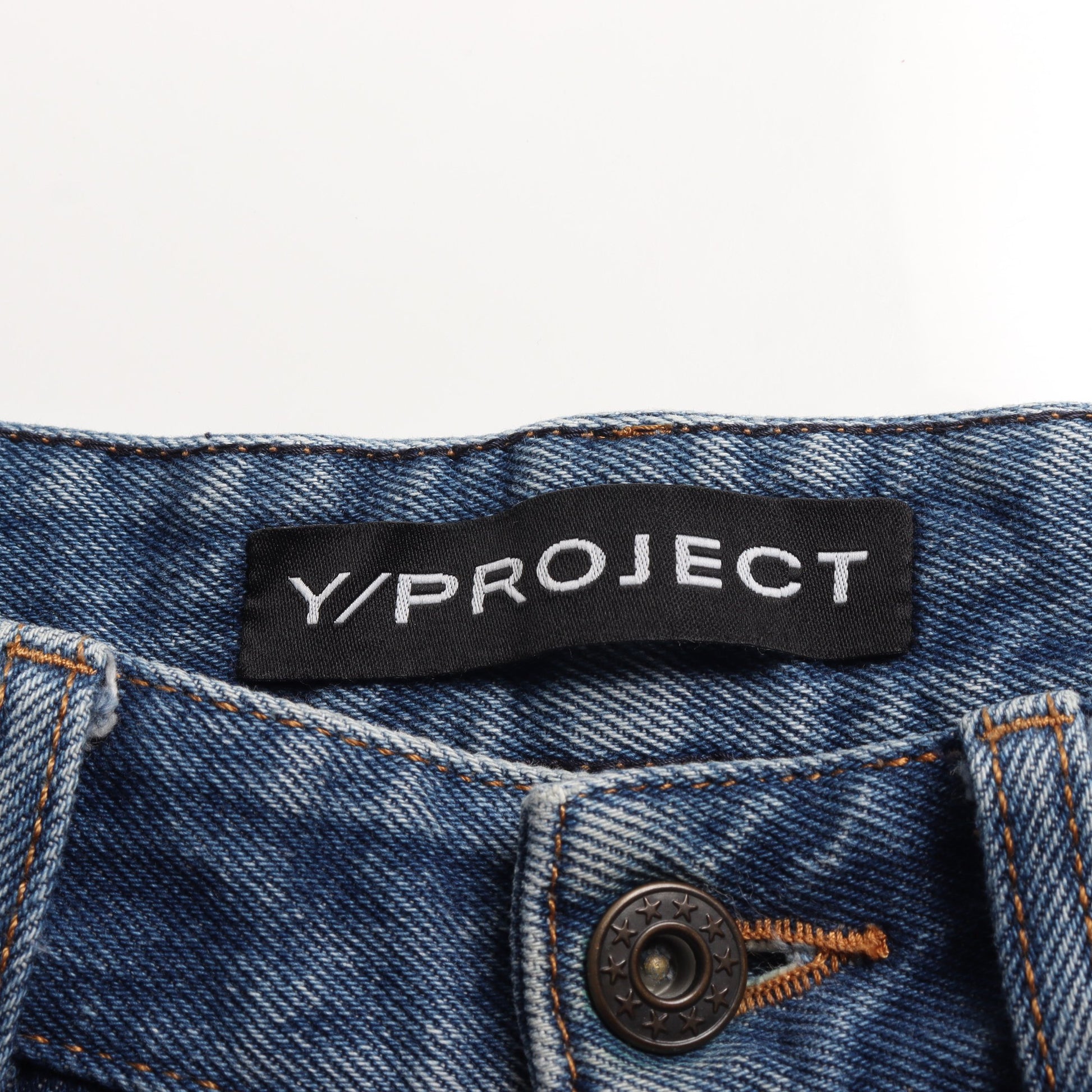 Blue Denim Jeans Jeans 再構築 デニムパンツ アシンメトリーデザイン コットン ブルー ワイプロジェクト ボトムス Y/PROJECT