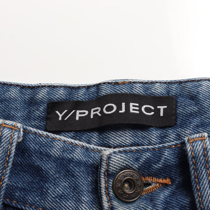 Blue Denim Jeans Jeans 再構築 デニムパンツ アシンメトリーデザイン コットン ブルー ワイプロジェクト ボトムス Y/PROJECT