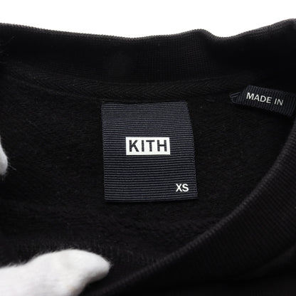 スウェットシャツ ロゴ刺繍 コットン ブラック キス トップス KITH