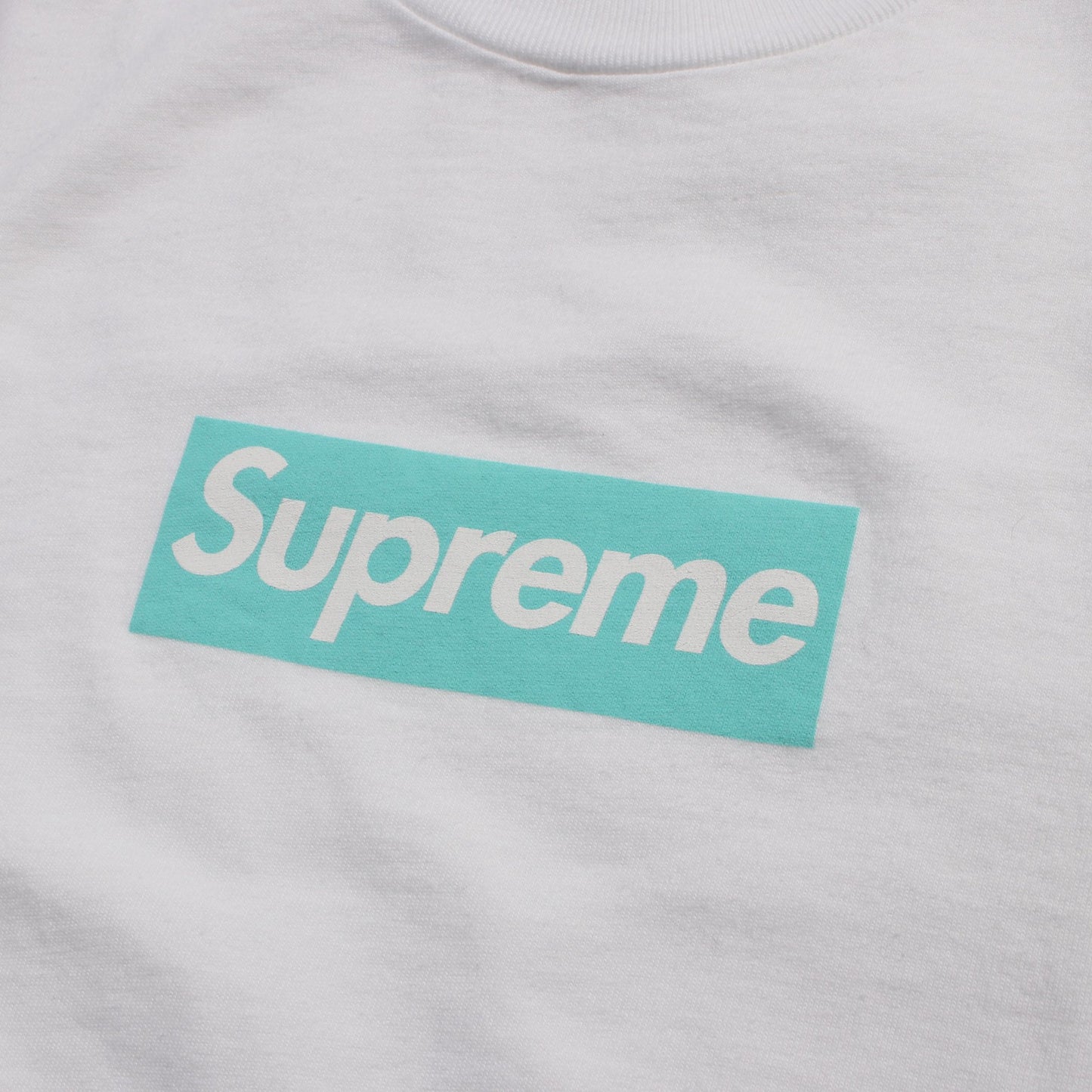 Supreme × TIFFANY & Co. Box Logo Tee Tシャツ コットン ホワイト ターコイズブルー シュプリーム トップス Supreme