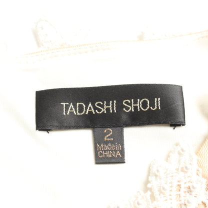 ワンピース レース フェイクパール ホワイト ネイビー タダシショージ ワンピース TADASHI SHOJI