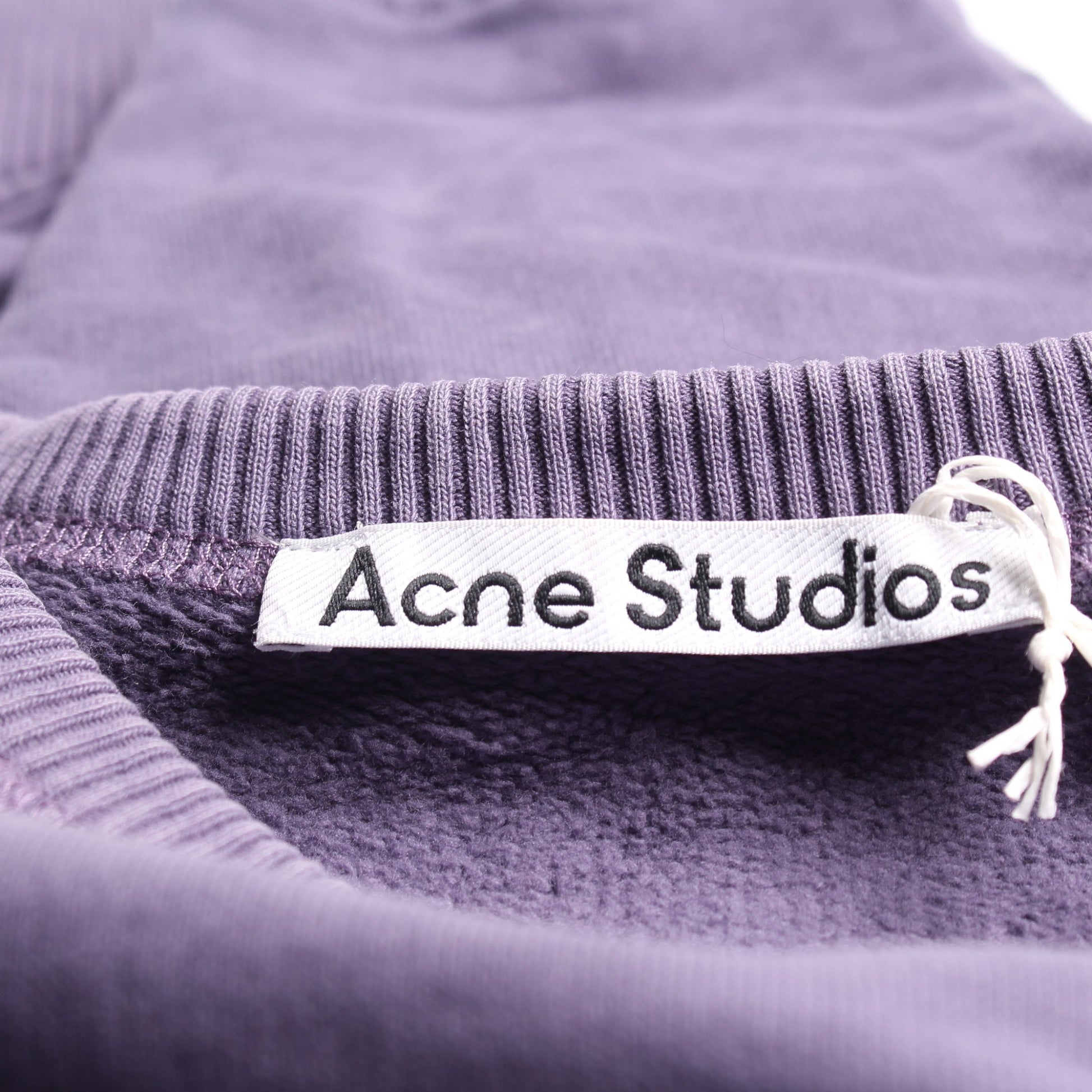 スタンプロゴ スウェットシャツ コットン パープル 色褪せ加工 アクネストゥディオズ トップス Acne Studios