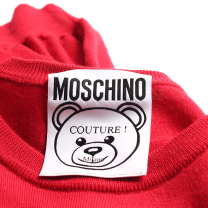 Transformers Bear ロング ニット ウール レッド マルチカラー モスキーノ トップス MOSCHINO