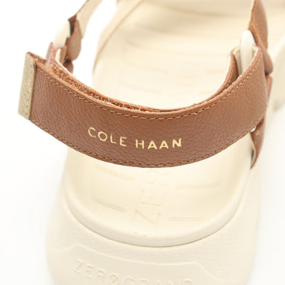 4.ZEROGRAND Strappy Sandal ゼログランド ストラッピー サンダル レザー ライトブラウン シャンパンゴールド コールハーン シューズ Cole Haan