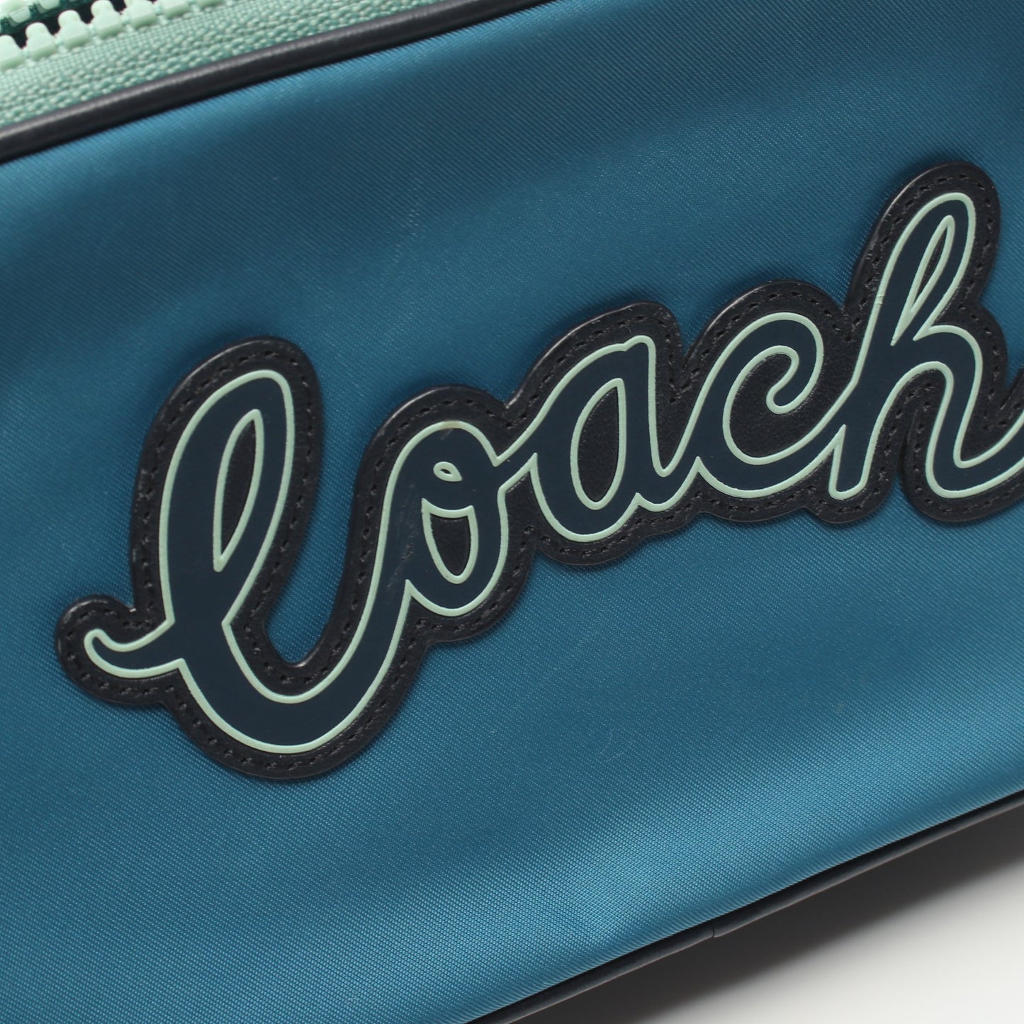 ショルダーバッグ ナイロン ブルーグリーン ネイビー ライトグリーン ロゴ コーチ バッグ COACH