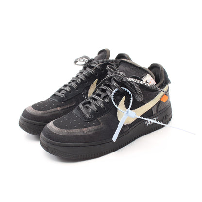 NIKE × OFF-WHITE AIR FORCE 1 LOW GHOSTING 2.0 スニーカー ファブリック スエード ブラック ベージュ ナイキ