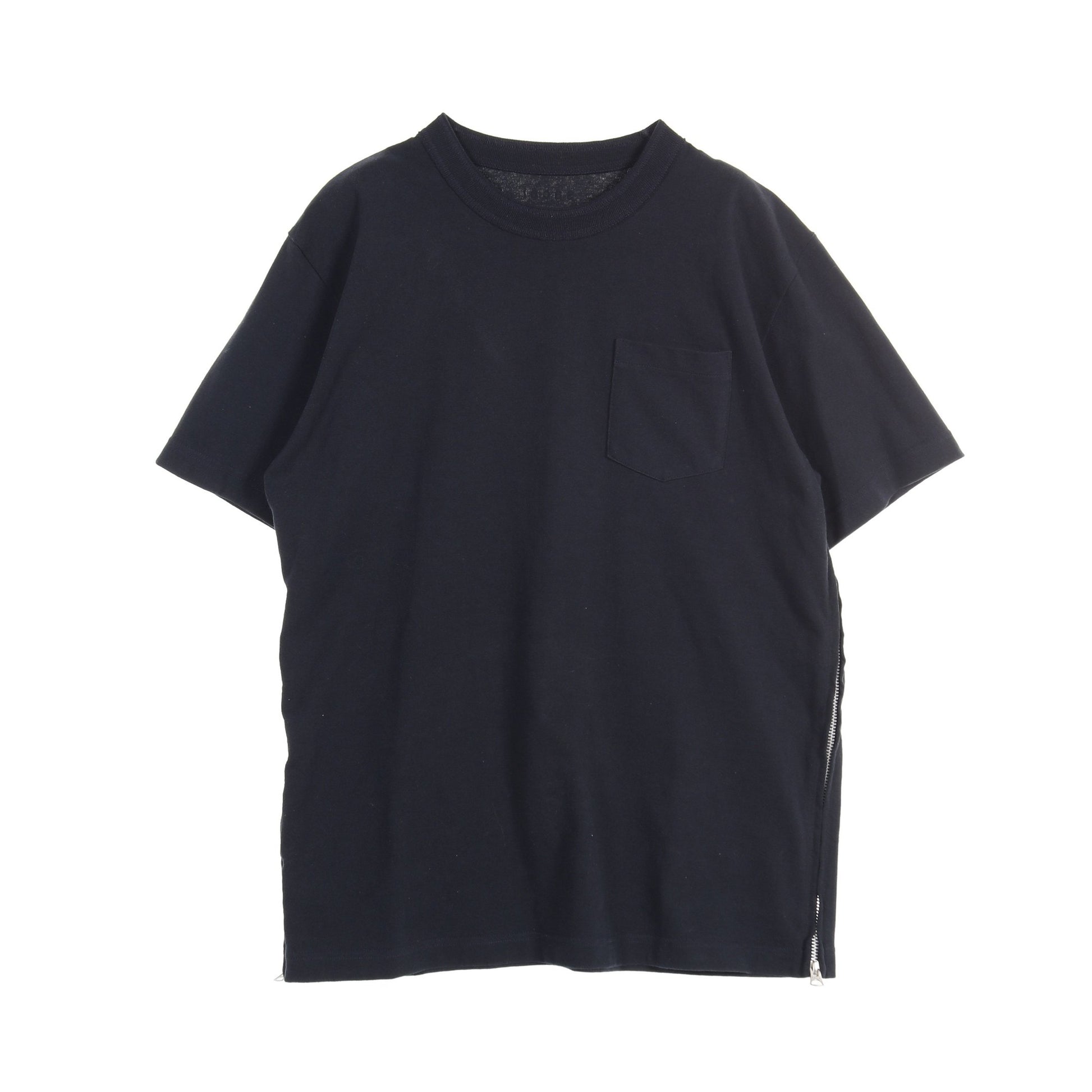 Tシャツ コットン ダークネイビー サイドジップ サカイ トップス Sacai