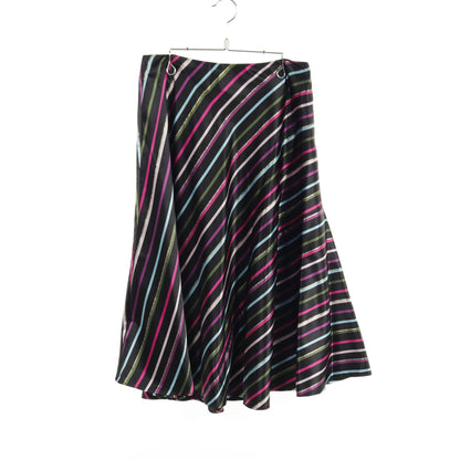 Party Stripe Midi Skirt スカート ブラック マルチカラー ケイトスペード