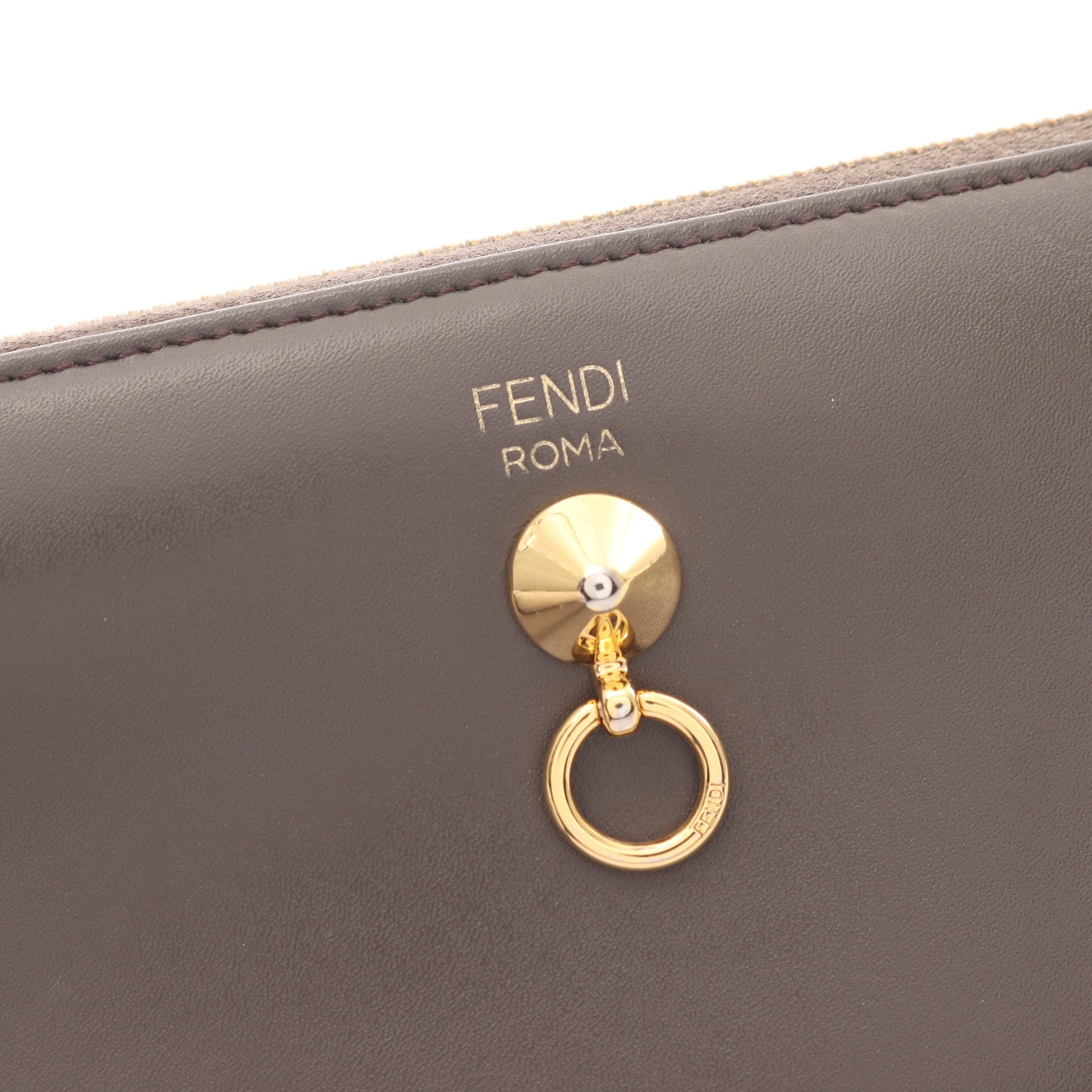 バイザウェイ ラウンドファスナー長財布 レザー グレーブラウン フェンディ 財布・小物 FENDI