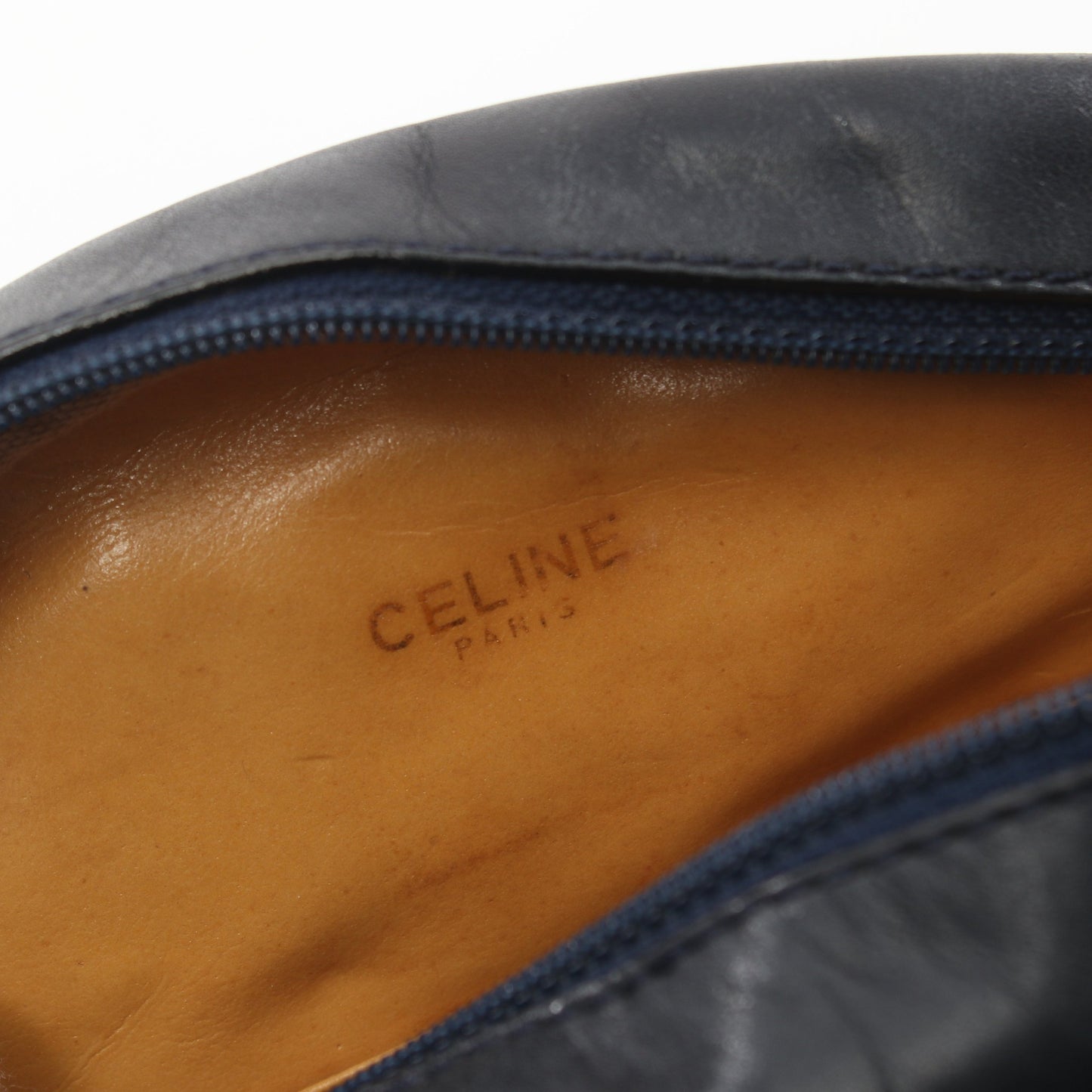 ショルダーバッグ レザー ネイビー マカダム金具 セリーヌ バッグ CELINE