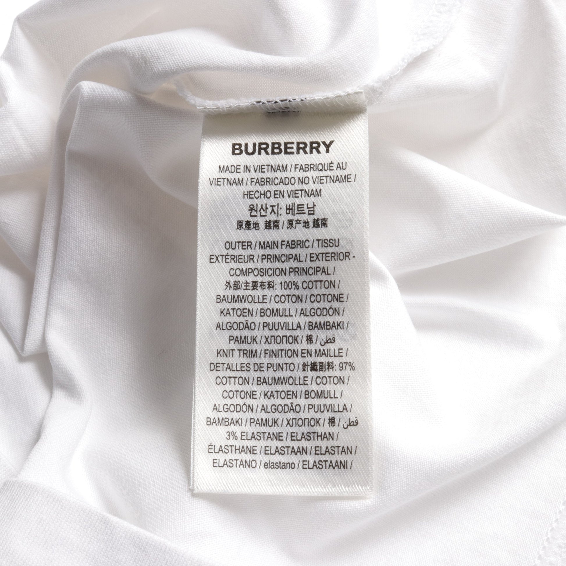 TBロゴ Tシャツ 刺繍 コットン ホワイト バーバリー トップス BURBERRY