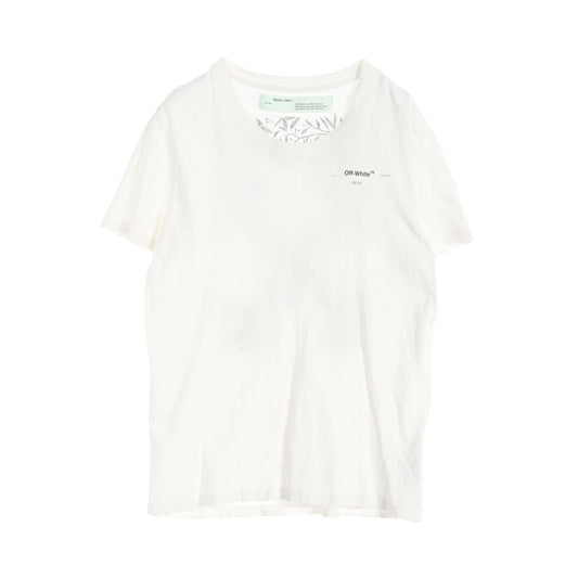 Tシャツ バックロゴプリント コットン ホワイト オフホワイト トップス OFF-WHITE