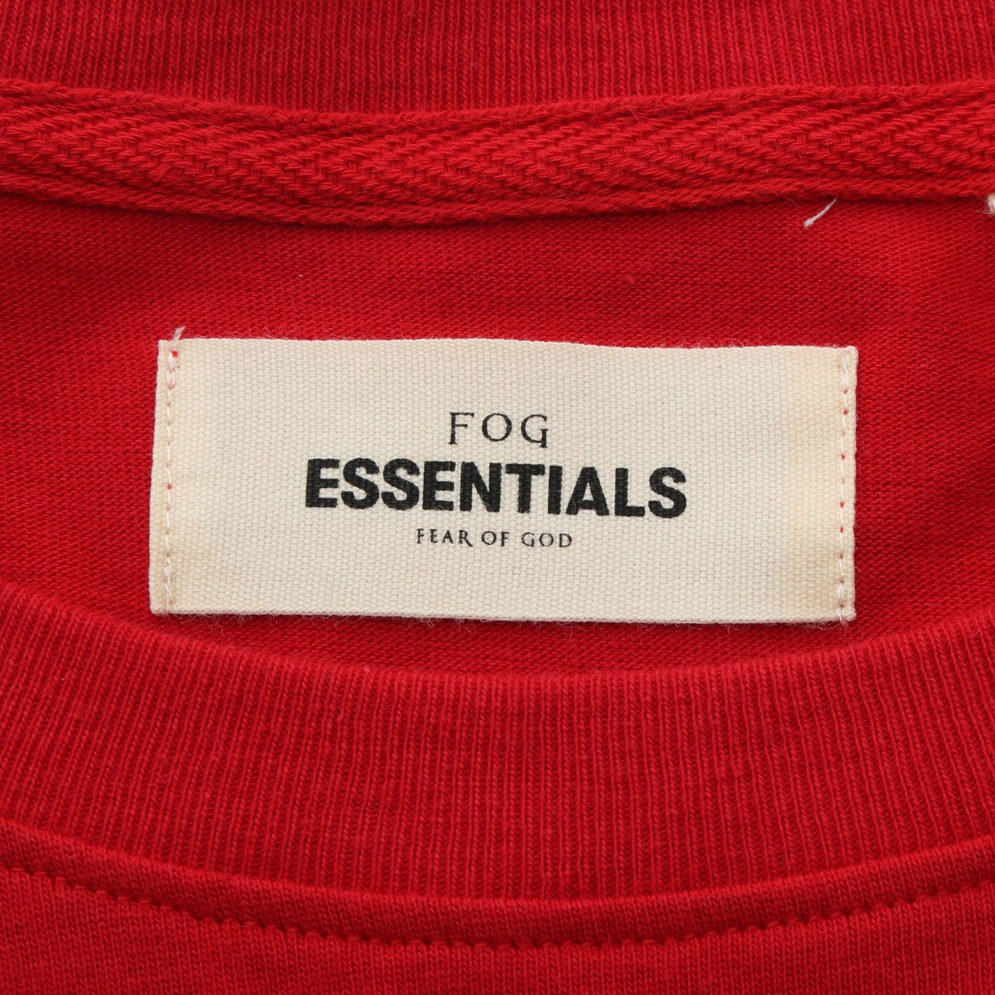 カットソー バックロゴプリント コットン レッド エフオージーエッセンシャルズ トップス FOG ESSENTIALS