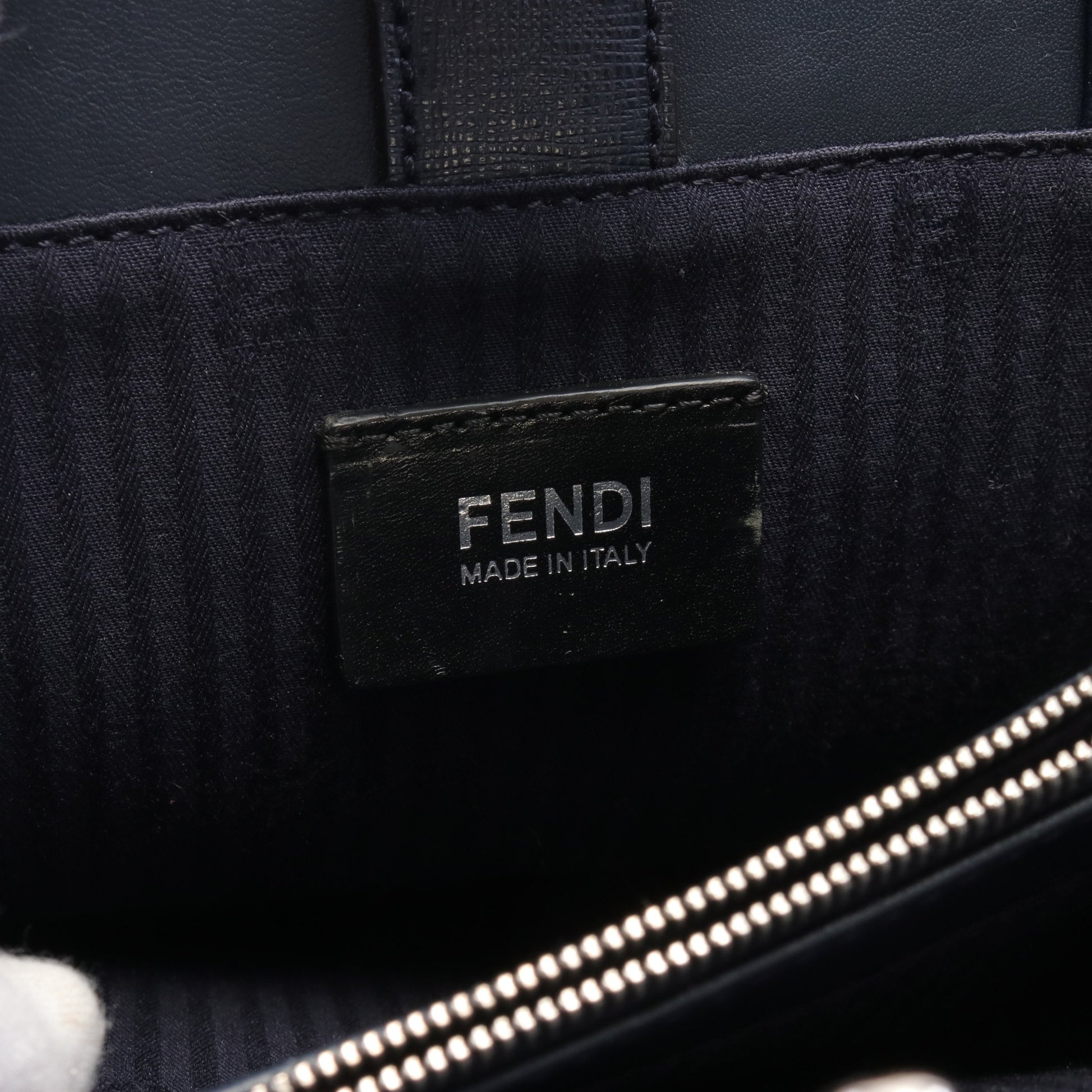 PETITE 2JOURS プチ トゥージュール ハンドバッグ レザー ネイビー フェンディ バッグ FENDI