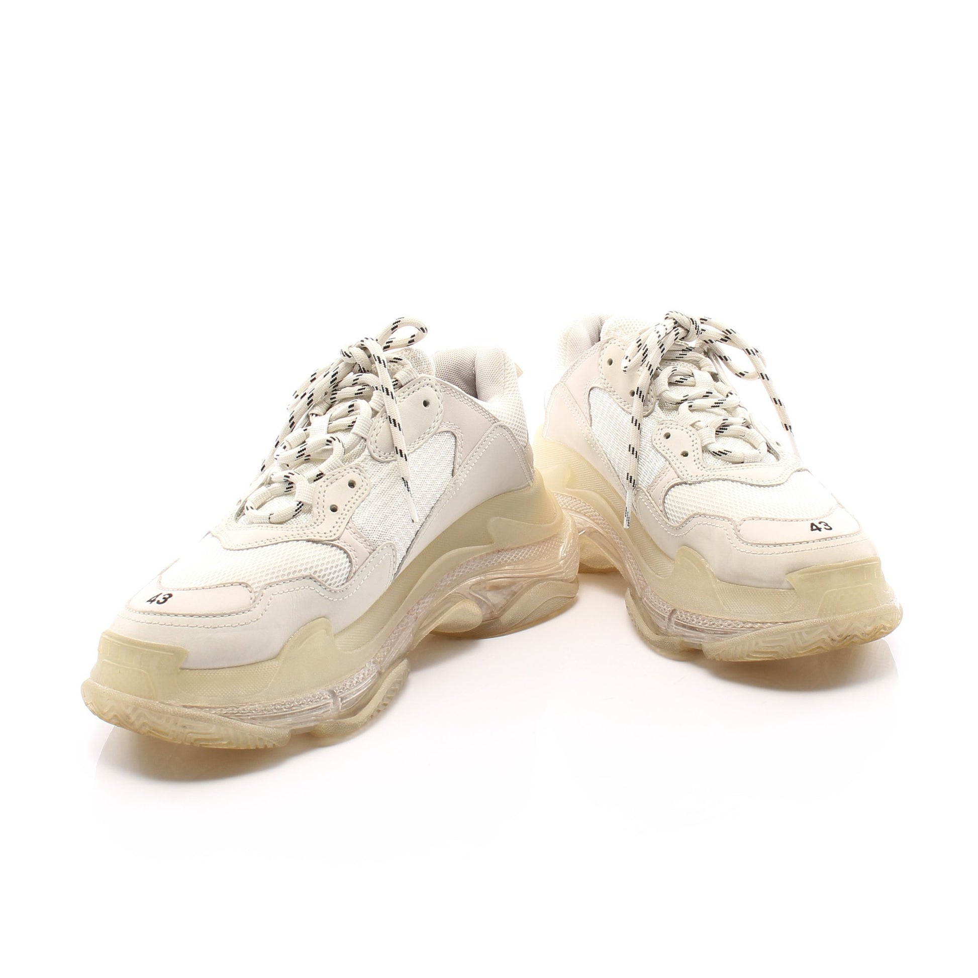 Triple S CLEAR SOLE トリプルS スニーカー ファブリック レザー ホワイト メッシュ クリアソール バレンシアガ シューズ BALENCIAGA