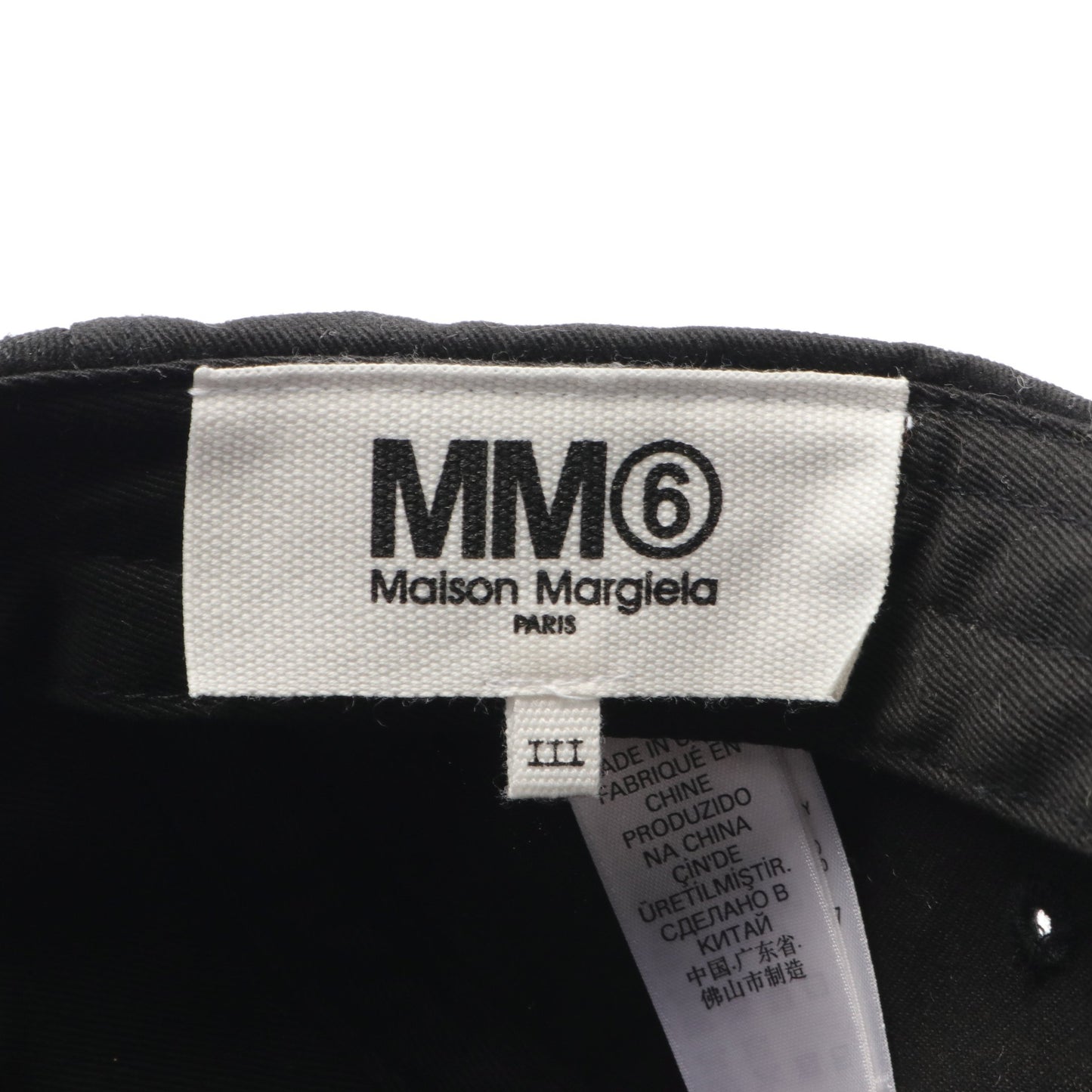 キャップ コットン ブラック キッズ エムエムシックスメゾンマルジェラ 財布・小物 MM6 MAISON MARGIELA