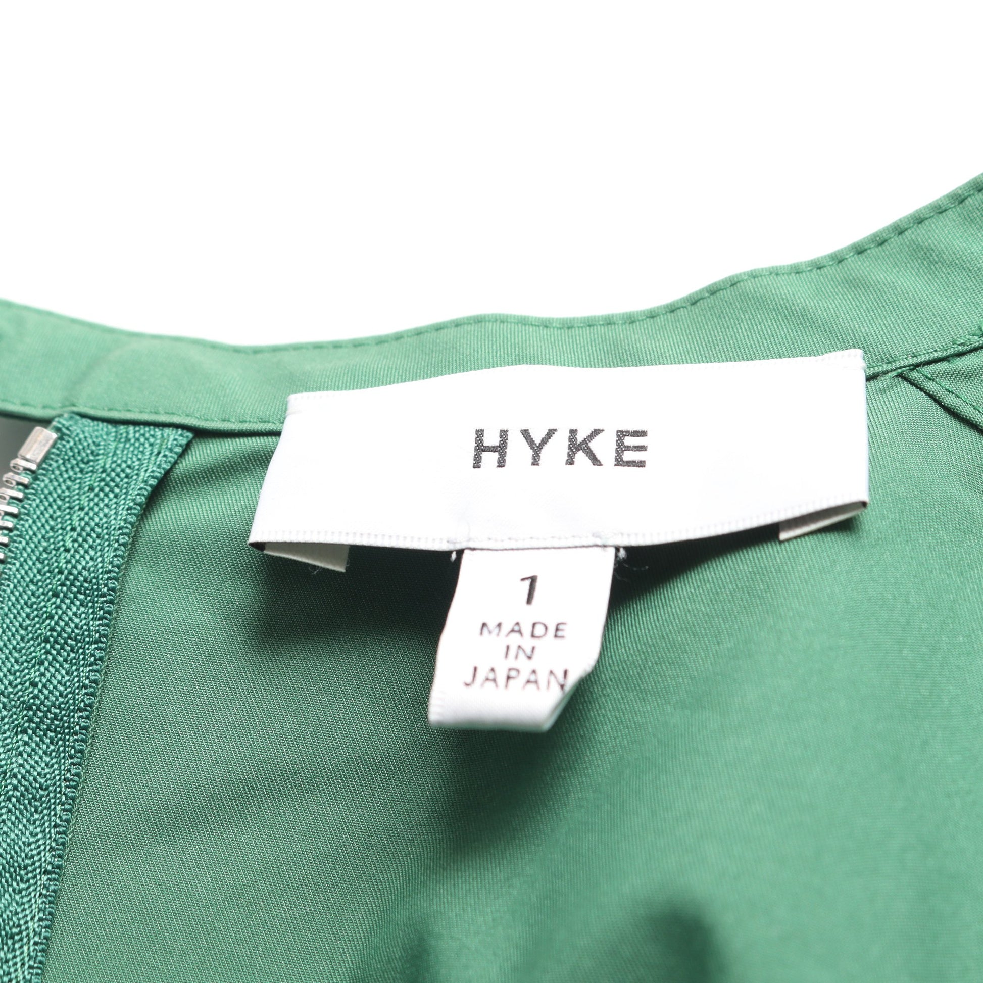 シャツ ブラウス クルーネック コットン グリーン ハイク トップス HYKE