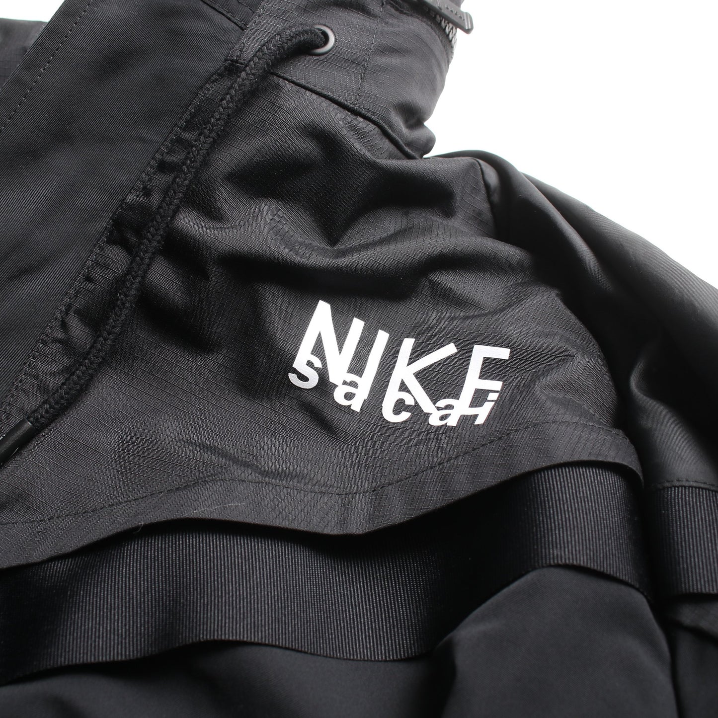 NIKE × Sacai Trench Jacket ロングコート モッズコート ブラック フード付き ナイキ アウター NIKE