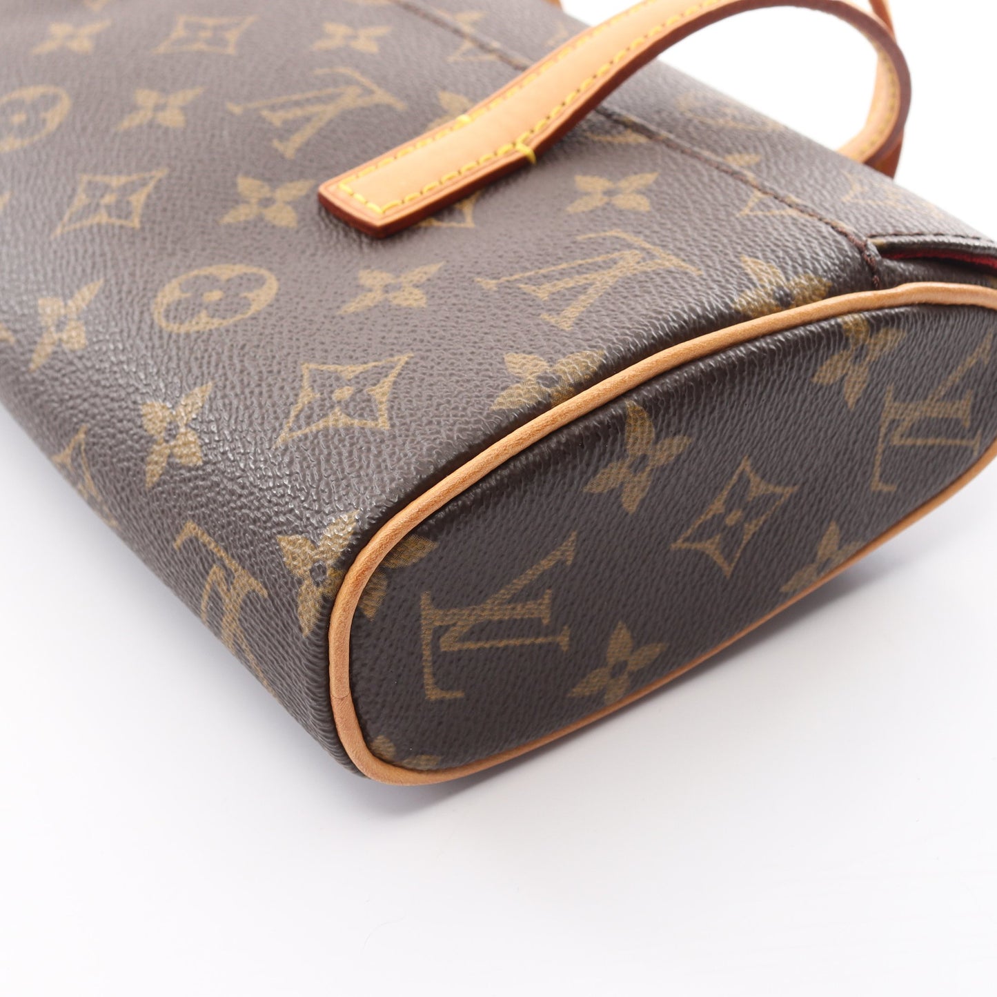 ソナチネ モノグラム ハンドバッグ PVC レザー ブラウン ルイヴィトン バッグ LOUIS VUITTON