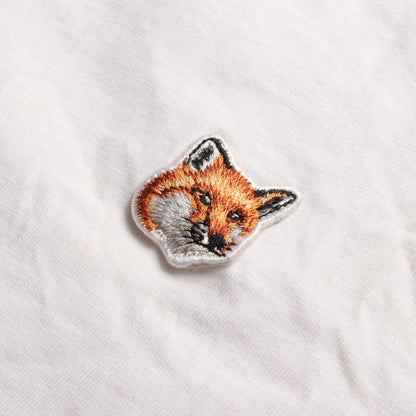 FOXHEADPATCH CLASSIC Tシャツ 刺繍 コットン オフホワイト メゾンキツネ