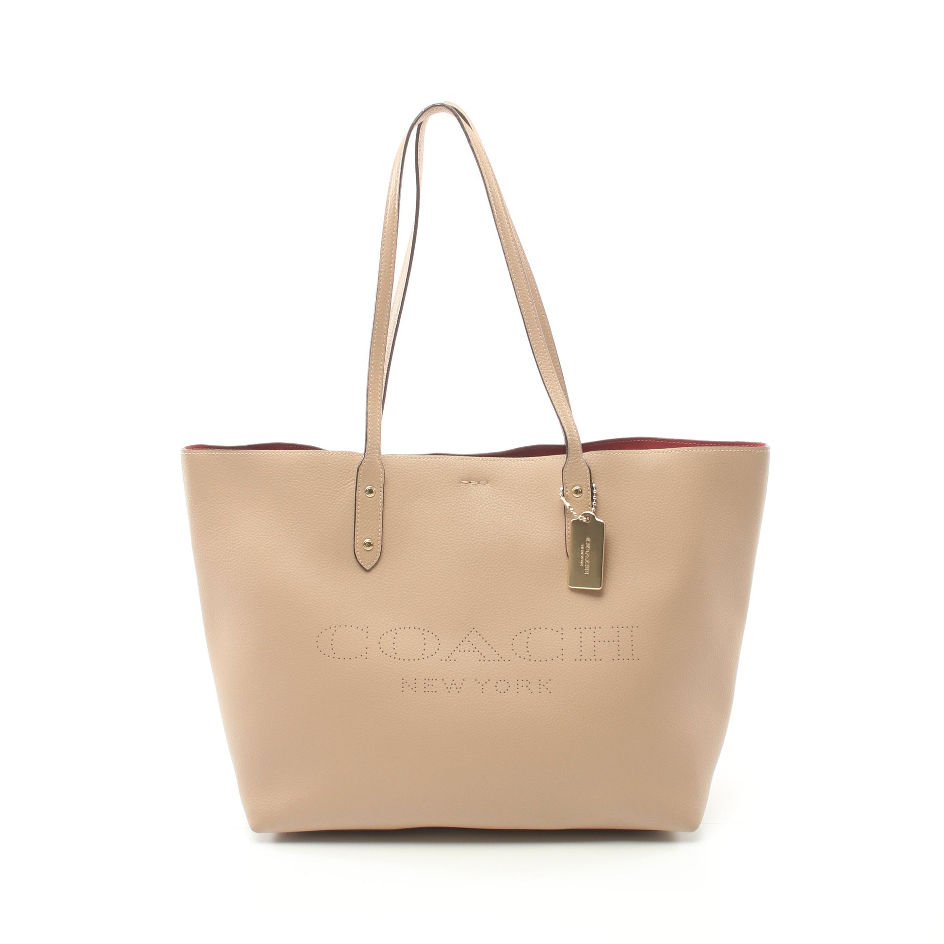 TOWN TOTE ショルダーバッグ トートバッグ レザー ベージュ コーチ バッグ COACH