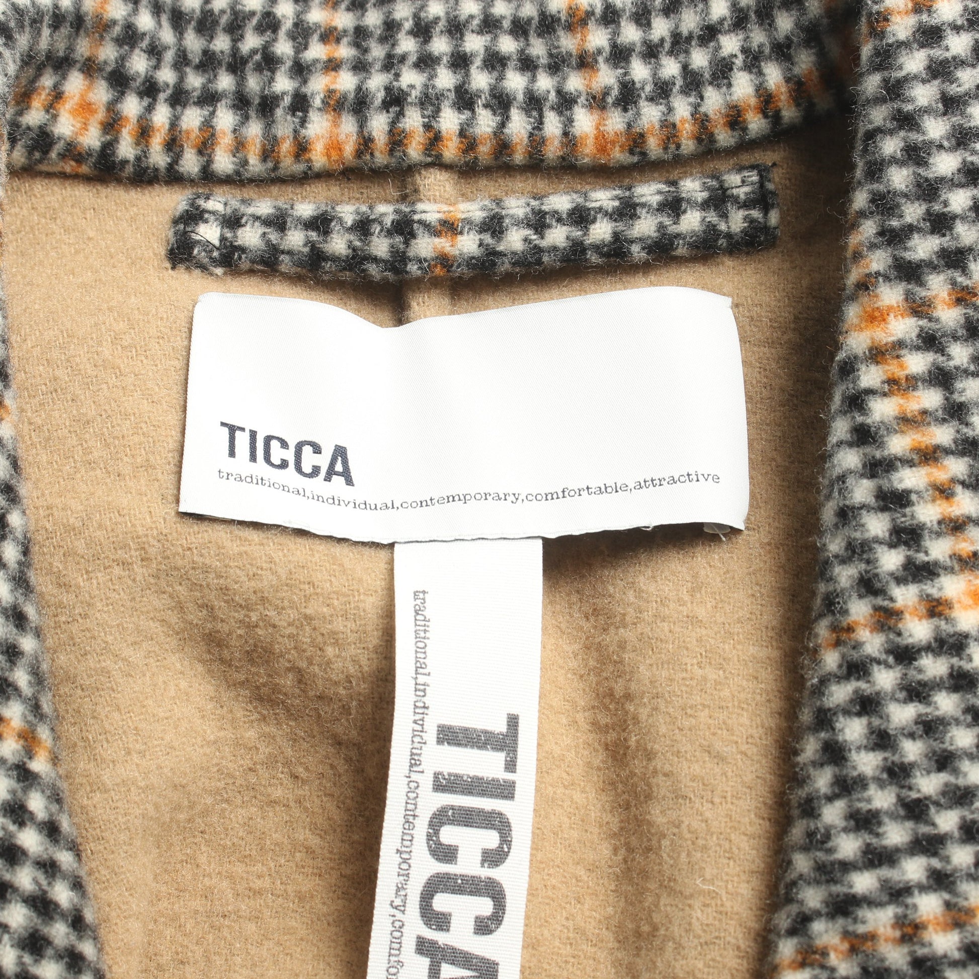 TICCA × URBAN RESEARCH オーバーサイズ ガウンコート ウール ブラック オレンジ ホワイト ティッカ アウター TICCA