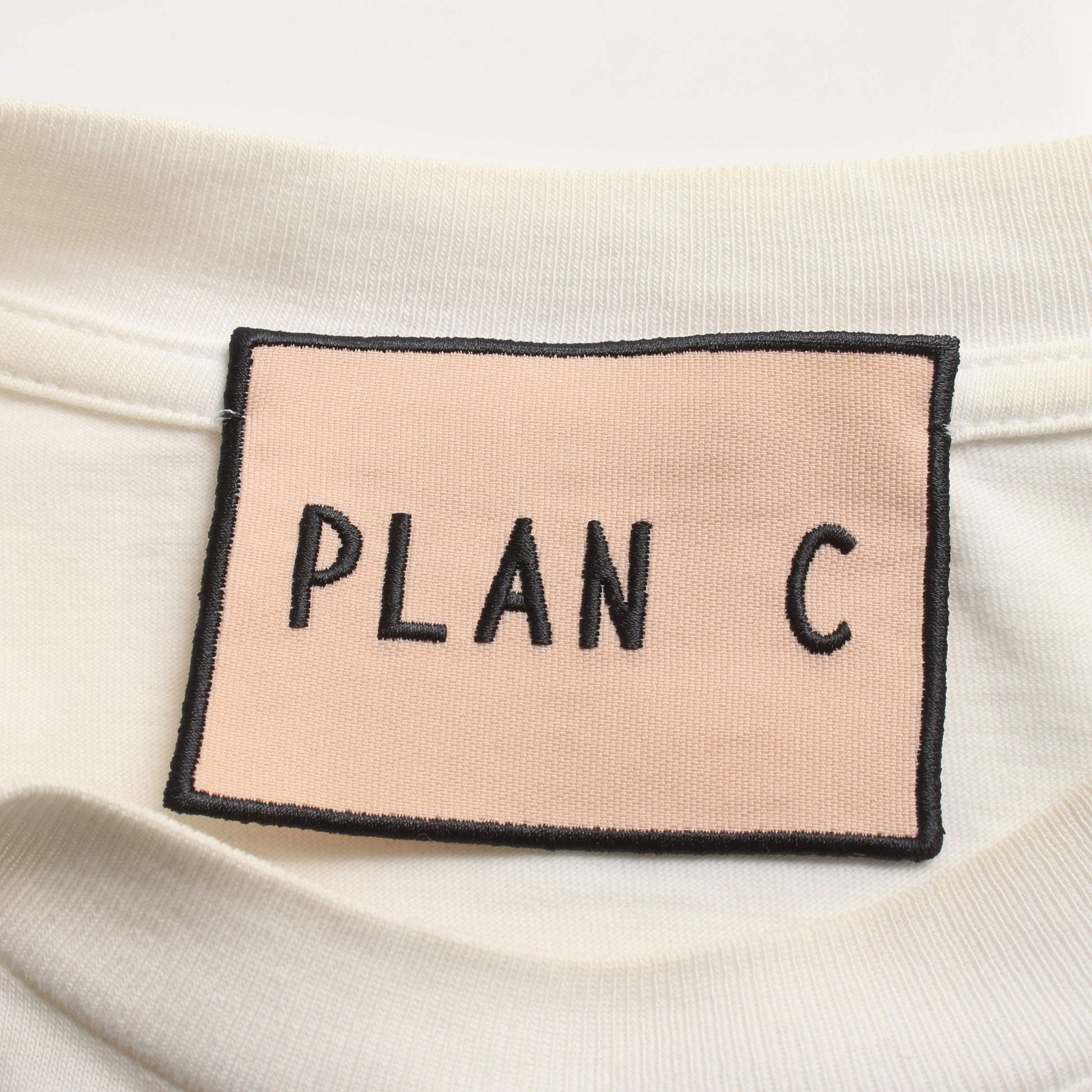 ロングスリーブ Tシャツ クルーネック コットン ホワイト マルチカラー プランシー トップス PLAN C