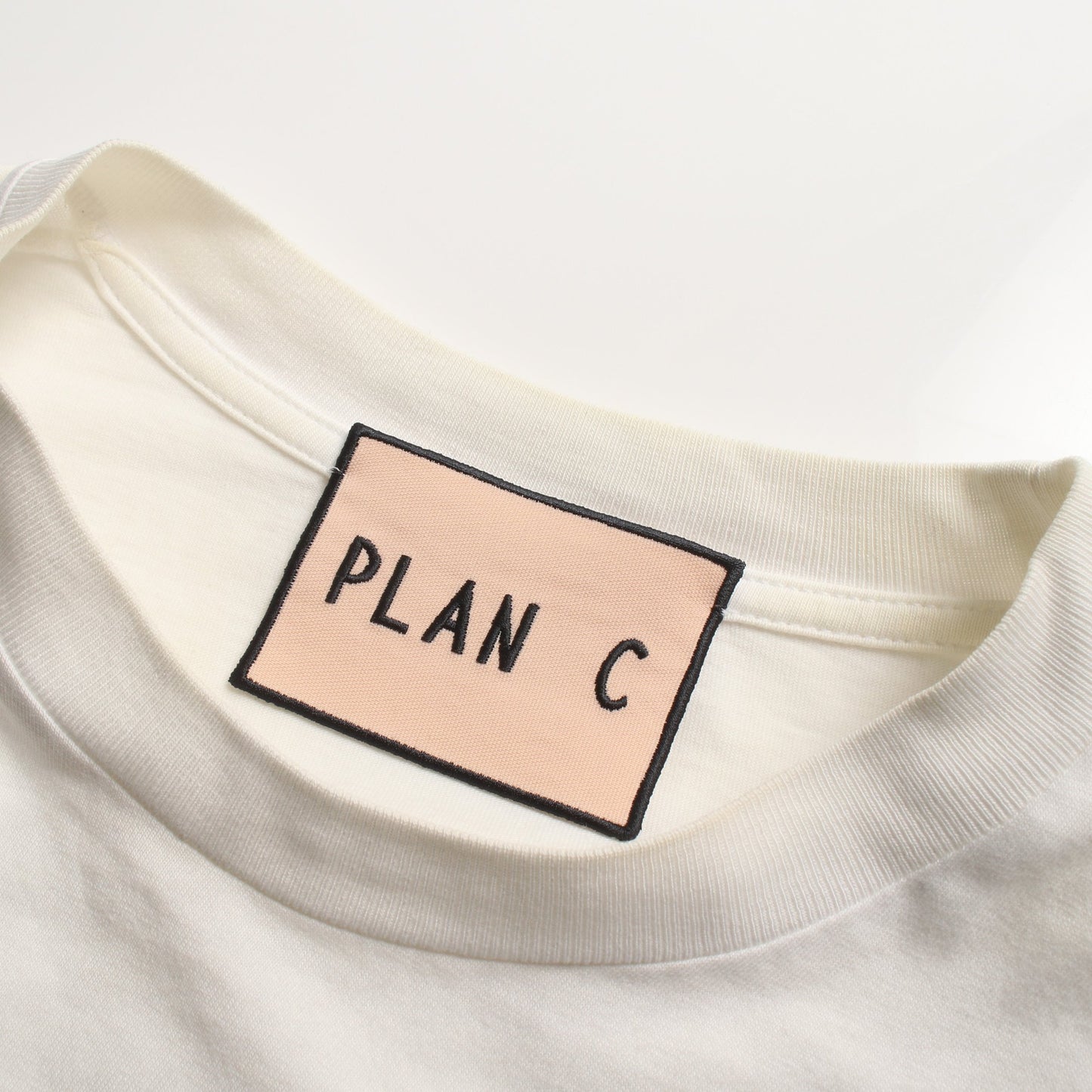 ロングスリーブ Tシャツ クルーネック コットン ホワイト マルチカラー プランシー トップス PLAN C