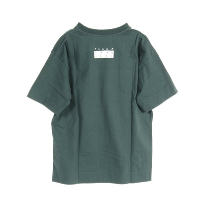 TAKE CARE Tシャツ クルーネック コットン ダークグリーン マルチカラー プランシー トップス PLAN C