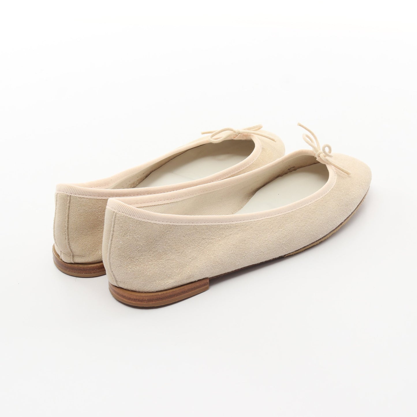 フラットシューズ ラメ スエード ライトベージュ レペット シューズ Repetto