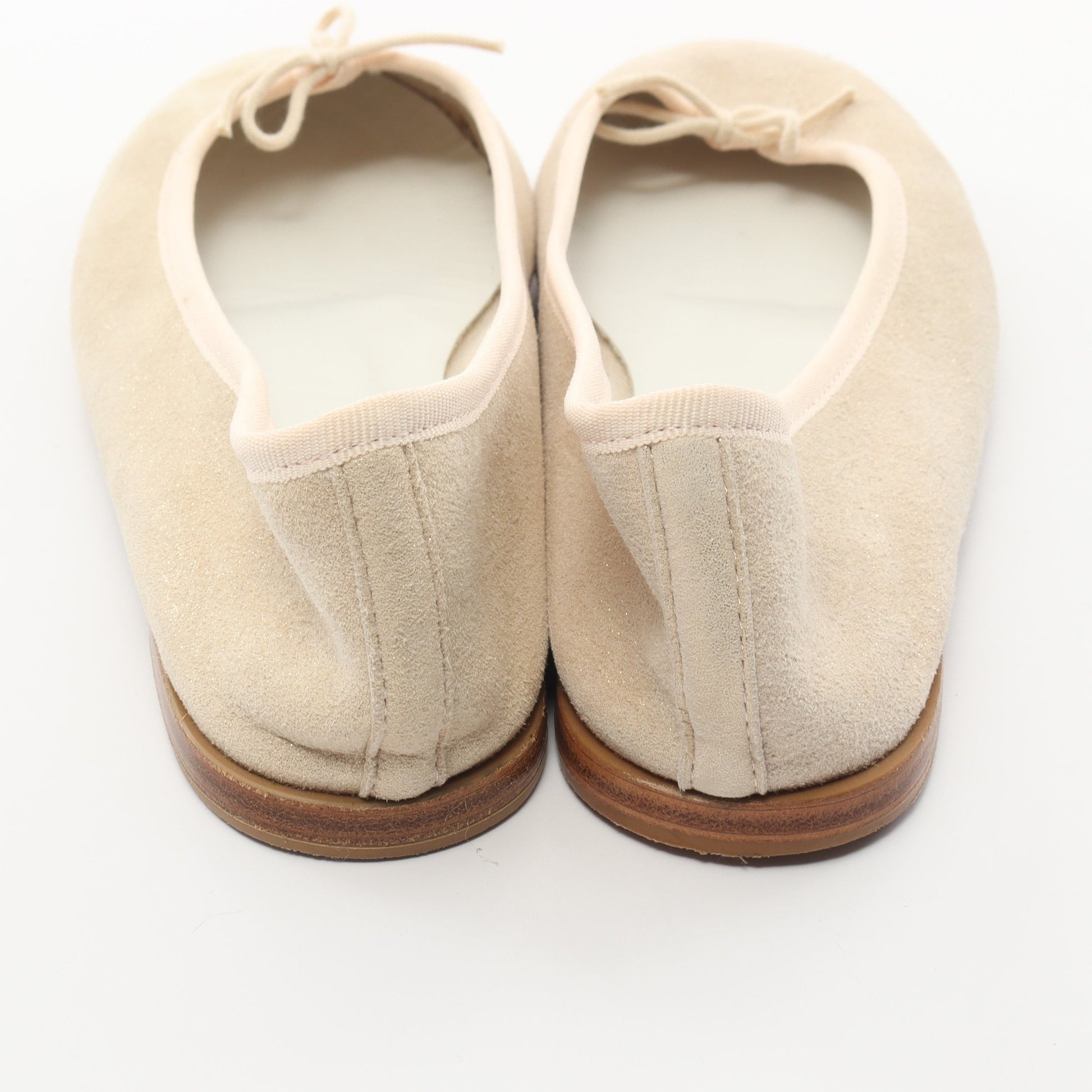 フラットシューズ ラメ スエード ライトベージュ レペット シューズ Repetto