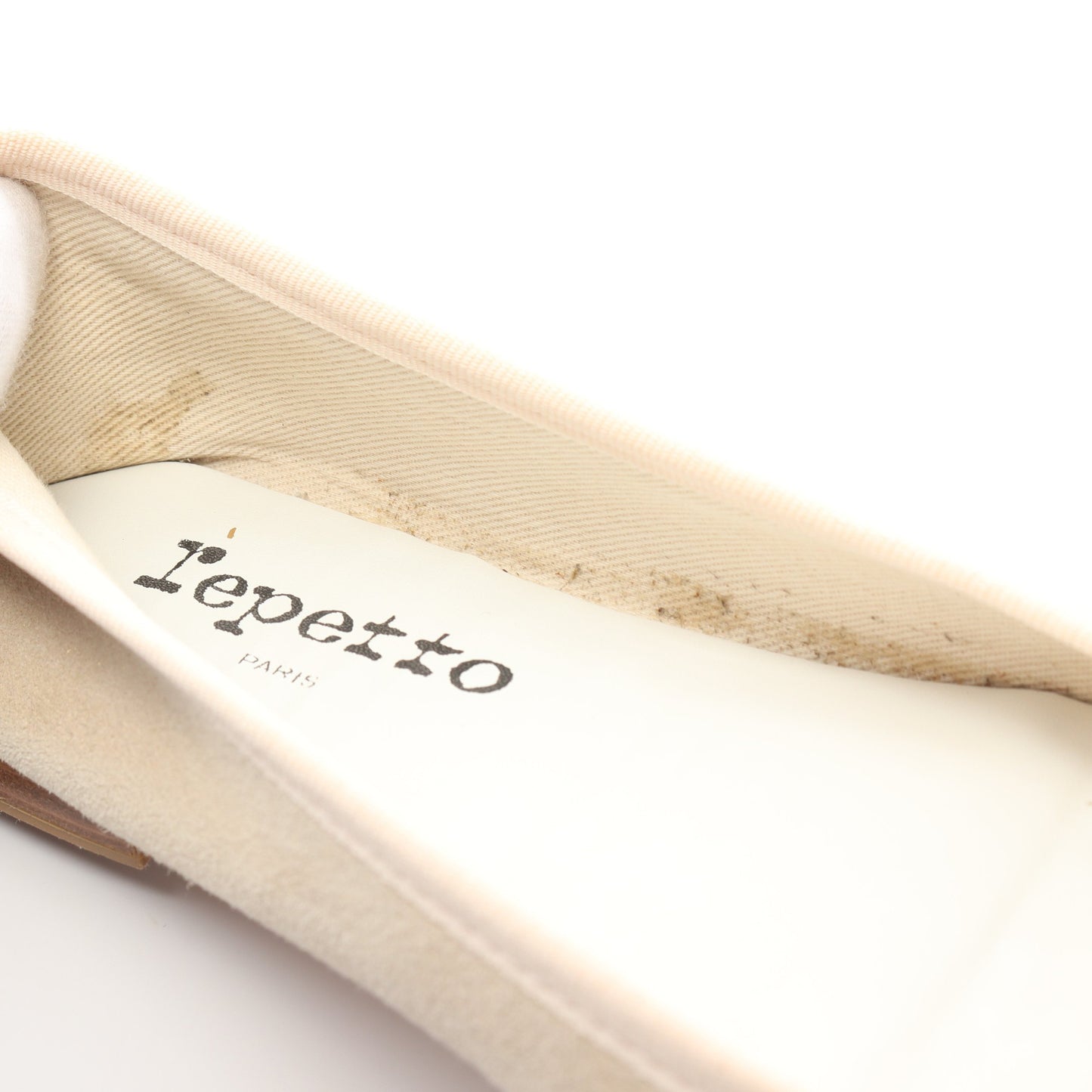 フラットシューズ ラメ スエード ライトベージュ レペット シューズ Repetto