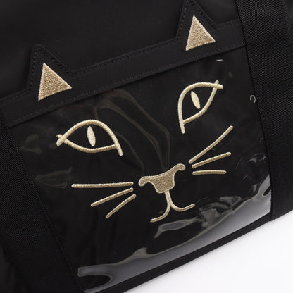 Purrrfect Kitty ジムバッグ ハンドバッグ ナイロン ブラック シャーロットオリンピア