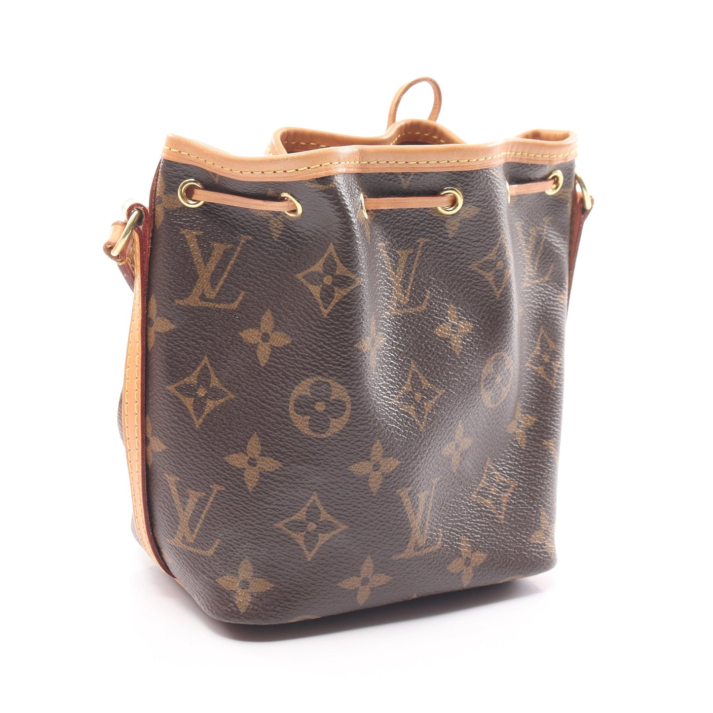 ナノ ノエ モノグラム ショルダーバッグ PVC レザー ブラウン ルイヴィトン バッグ LOUIS VUITTON