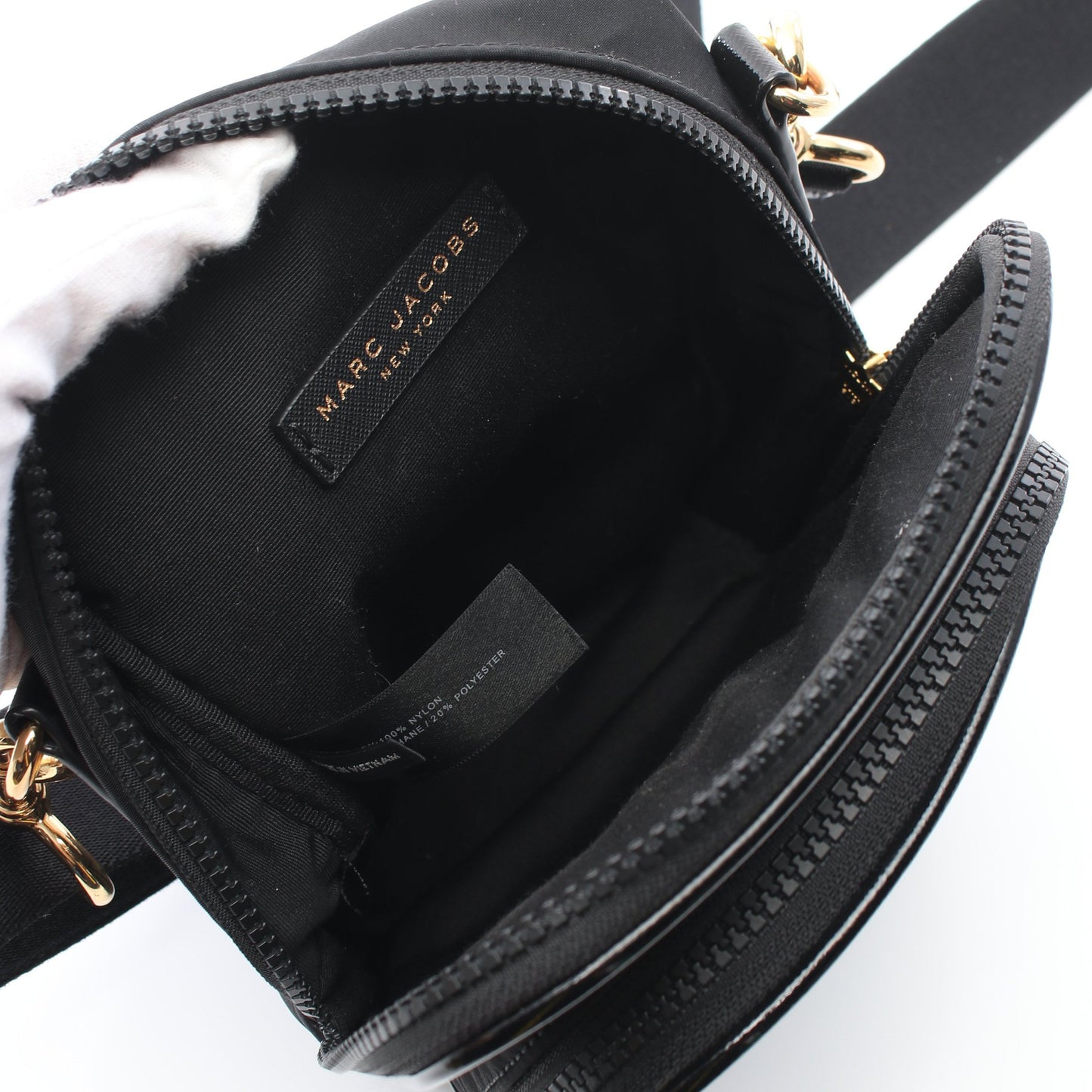 NYLON MINI CROSSBODY ショルダーバッグ ナイロン レザー ブラック マークジェイコブス バッグ MARC JACOBS