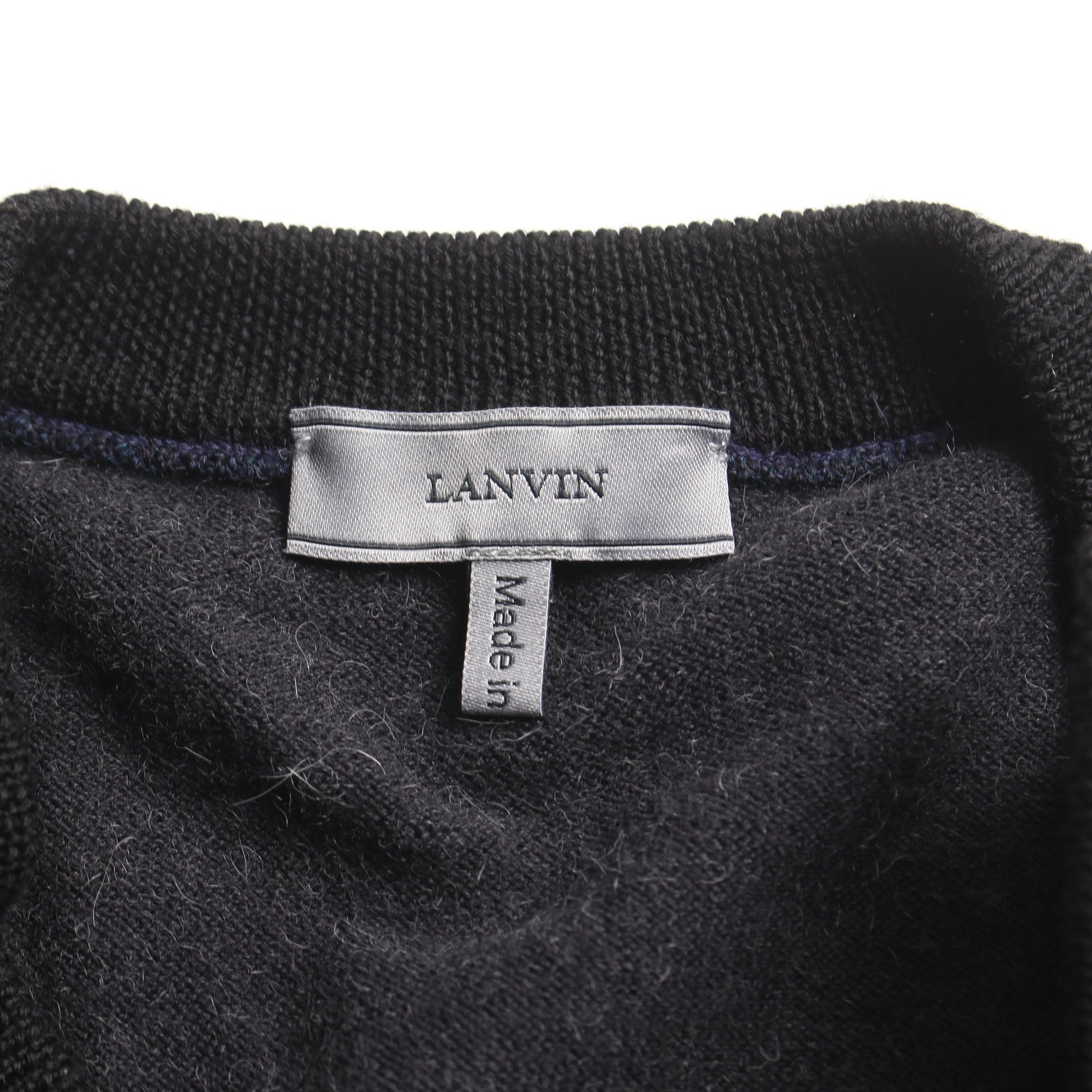 カーディガン アルパカ ダークグレー マルチカラー ランバン トップス LANVIN