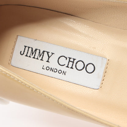 ポインテッドトゥ パンプス エナメルレザー ベージュ ジミーチュウ シューズ JIMMY CHOO