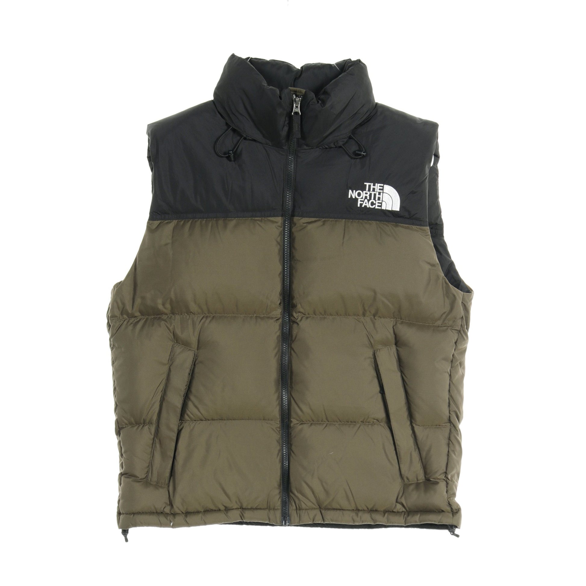 NUPTSE VEST ヌプシ ダウンベスト ナイロン カーキグリーン ブラック フード付き ザノースフェイス アウター THE NORTH FACE