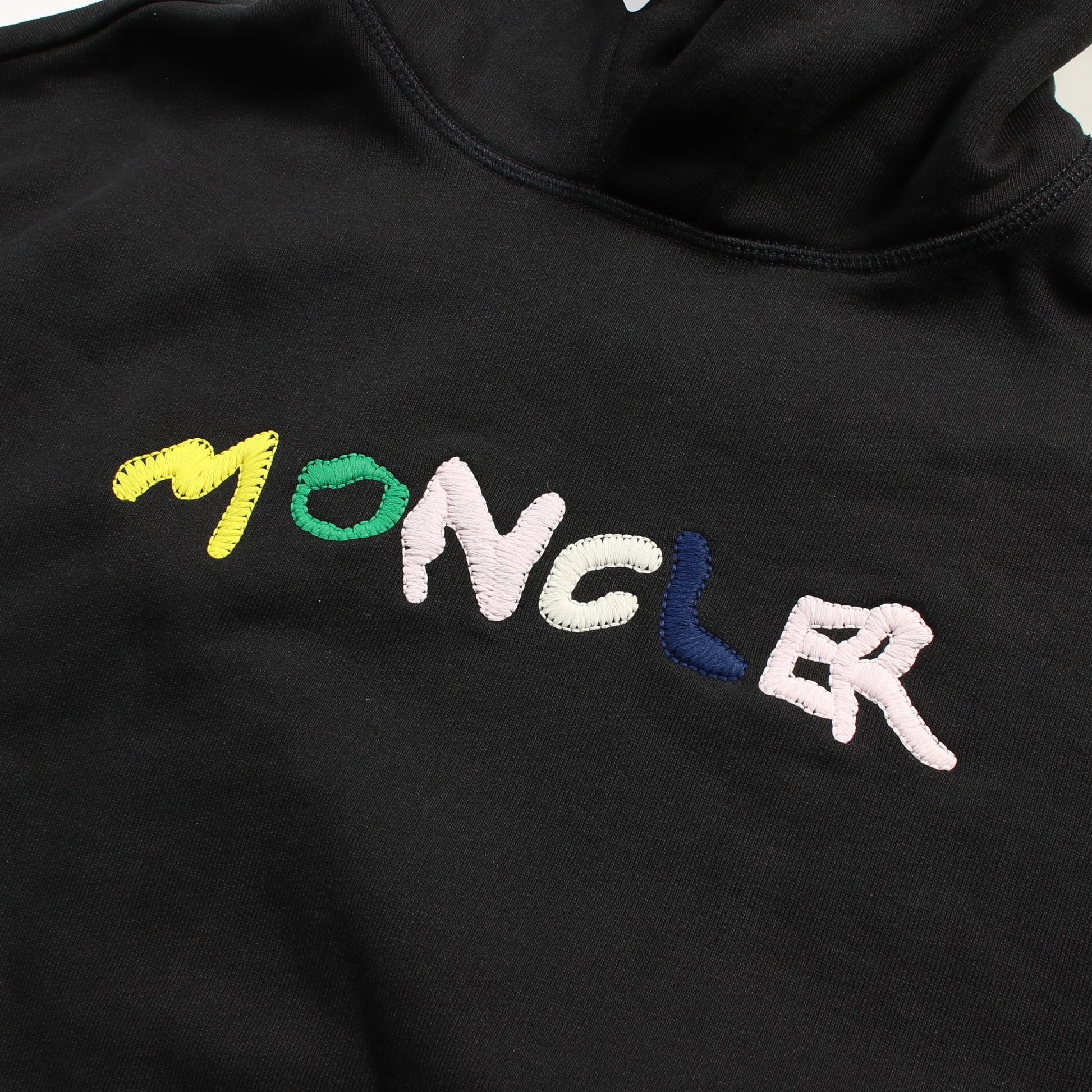 HOODIE プルオーバーパーカー コットン ブラック モンクレール トップス MONCLER