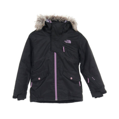 Caitlyn Insulated ジャケット ブラック パープル フード付き キッズ ザノースフェイス アウター THE NORTH FACE