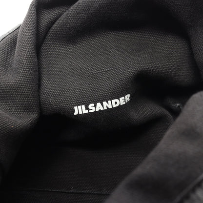 ドローストリング ショルダーバッグ レザー キャンバス ブラック リバーシブル 巾着 ジルサンダー バッグ JIL SANDER