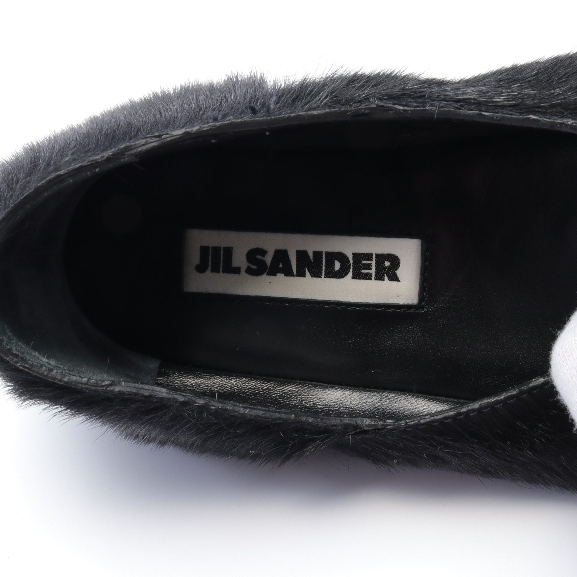 スリッポン ファー ブラック ジルサンダー シューズ JIL SANDER