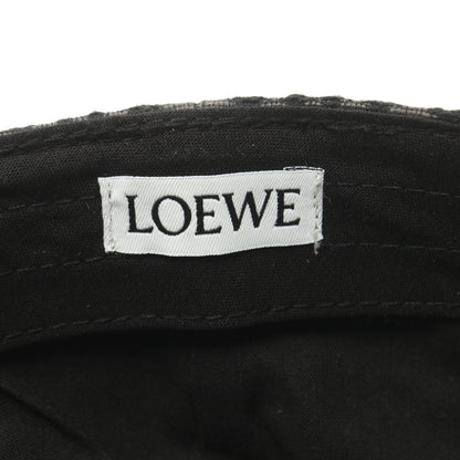 アナグラム キャップ キャンバス レザー ブラック ロエベ 財布・小物 LOEWE