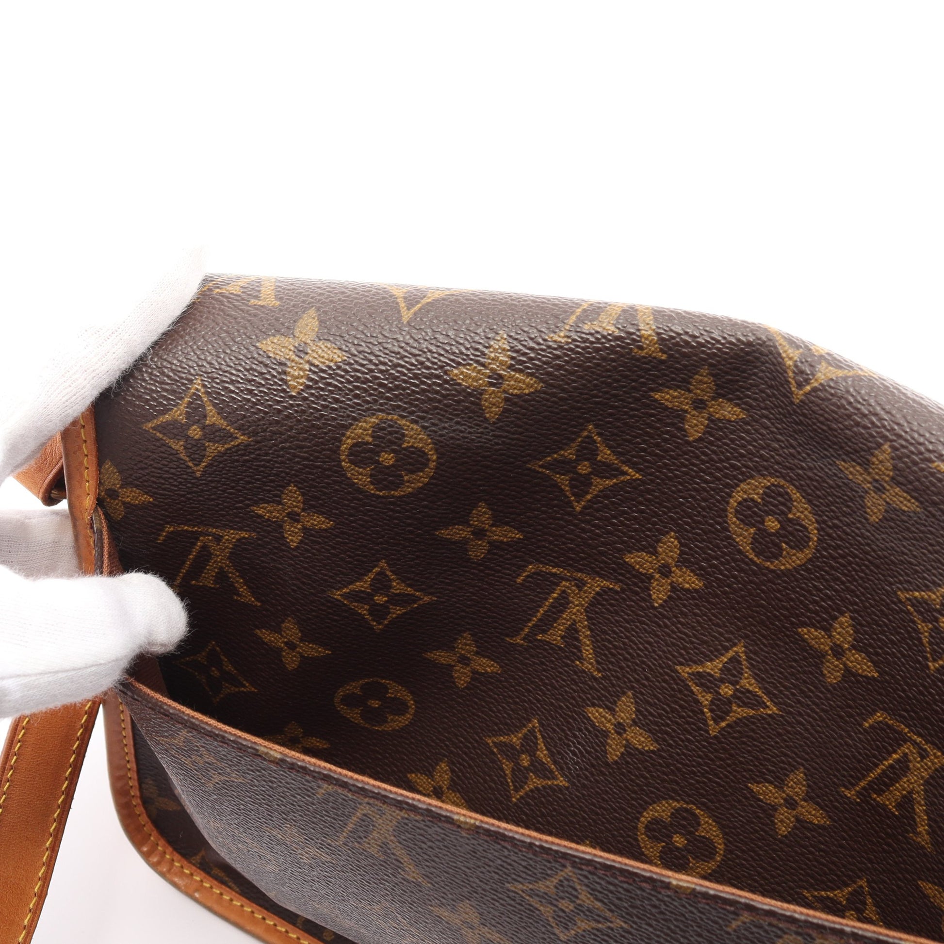 ジベシエールMM モノグラム ショルダーバッグ PVC レザー ブラウン ルイヴィトン バッグ LOUIS VUITTON